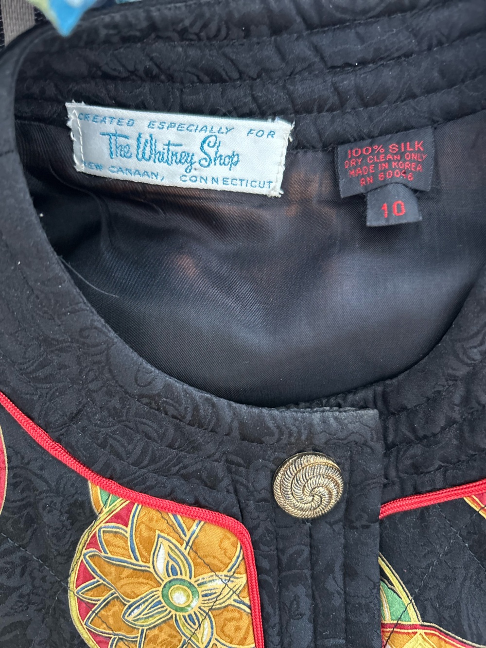 RARE Boutique Design Silk Circle-Pattern Jacket - Picture 13 of 14